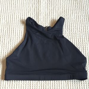 Andie High Neck Black Swimsuit Top Women's Size Medium Luzon Top